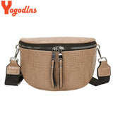 Crocodile Pattern Shoulder Bag Women PU leather Saddle Bag Crossbody Bag