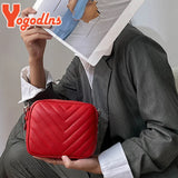Embroided Square Crossbody Bag Casual Handbag Purse