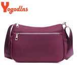 Embroidered Shoulder Women's Bag Nylon Floral Crossbody Bag