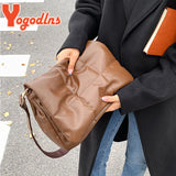 Embroidered Thread Shoulder Bag Soft Leather Messenger Flap Square Handbag