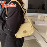 Flap Shoulder Bag Lock Crossbody Candy Handbag