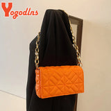 Lozenge Shoulder Bag for Women Thick Chains Crossbody Bag