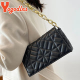 Lozenge Shoulder Bag for Women Thick Chains Crossbody Bag