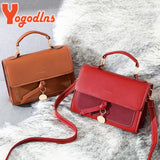 Metal Shoulder Bag Women PU Leather Crossbody Bag Handbag Vintage Large Capacity