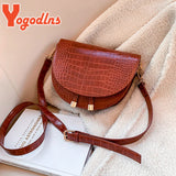 Crocodile Pattern Shoulder Bag Casual PU Leather Handbag