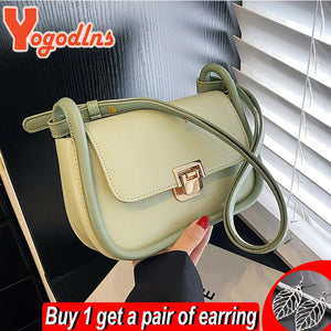Contrast Crossbody Shoulder Bag Women Square Flap Underarm Handbag