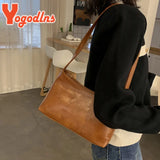 Women's PU Leather Shoulder Bag Solid Handbag Lady Crossbody Bag