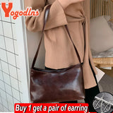 Women's PU Leather Shoulder Bag Solid Handbag Lady Crossbody Bag