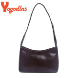 Women's PU Leather Shoulder Bag Solid Handbag Lady Crossbody Bag