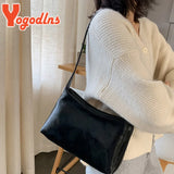 Women's PU Leather Shoulder Bag Solid Handbag Lady Crossbody Bag
