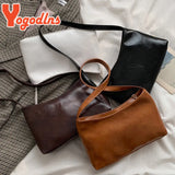 Women's PU Leather Shoulder Bag Solid Handbag Lady Crossbody Bag