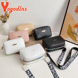 Women's PU Leather Shoulder Bag Wide Shoulder Strap Crossbody Bag