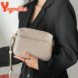 Small Square PU Leather Shoulder Bag with Wide Strap Crossbody Tote Handbag