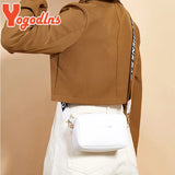 Small Square Bag For Women PU Leather Shoulder Messenger Bag