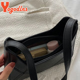 Women's PU Leather Underarm Bag Shoulder Handbag Clutch Purse Bolsa