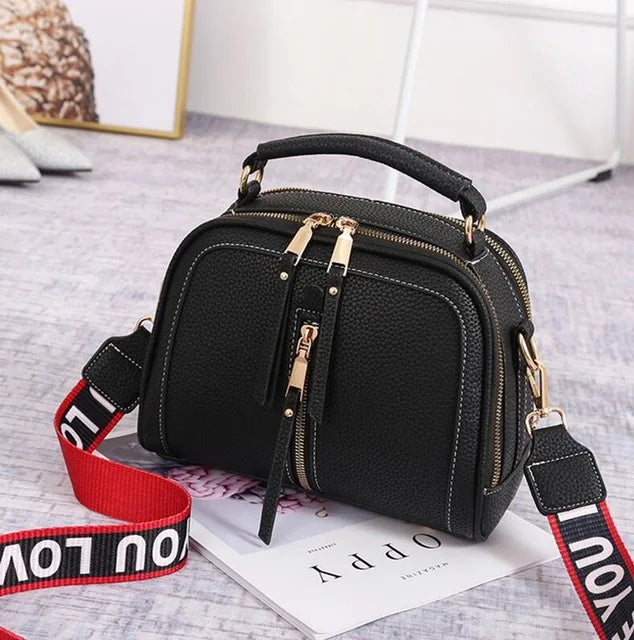 Square Shoulder Bag Women PU Leather Crossbody Chains Lady Purse