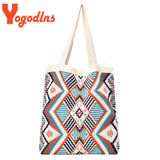 Geometric Patterns Shoulder Bag Knitting Tote Large Capacity Handbag