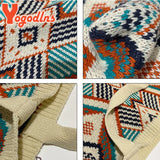 Geometric Patterns Shoulder Bag Knitting Tote Large Capacity Handbag