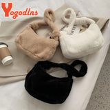 Heart Plush Shoulder Bag for Women Large Capacity Furry Handbag