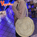 Woven Straw Shoulder Bag Large Capacity Beach Tote