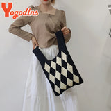 Women's Plaid Wool Shoulder Bag Wintter Handbag