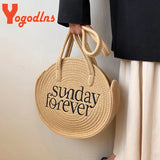 Straw Beach Tote Bag with Large Capacity
