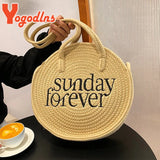 Straw Beach Tote Bag with Large Capacity