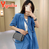 Bright Diamond Shoulder Bag Women PU Leather Crossbody Bag Chains Messenger