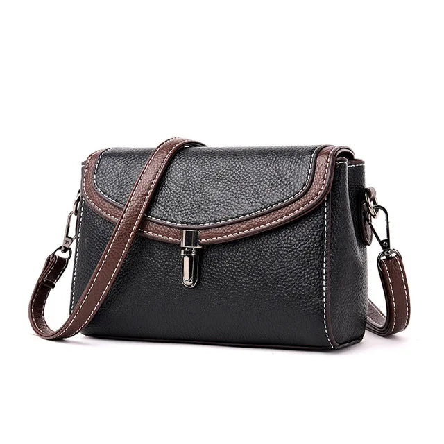 Vintage Square Crossbody Bag for Women Lady Lock Shoulder Bag