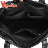 Vintage PU Leather Shoulder Bag Large Capacity Crossbody Bag