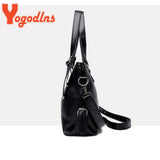 Vintage PU Leather Shoulder Bag Large Capacity Crossbody Bag