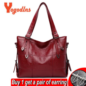 Vintage PU Leather Shoulder Bag Large Capacity Crossbody Bag