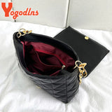 Lozenge Shoulder Bag with Thick Chains for Women