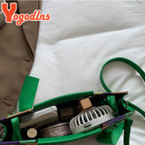 Patchwork Shoulder Bag For Women Scarf Handbag PU Leather Crossbody Bag