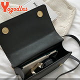 Plaid Shoulder Messenger Bag Crossbody Chains Flap Square