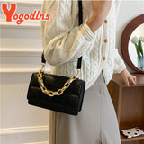 Plaid Shoulder Messenger Bag Crossbody Chains Flap Square