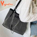 Rhinestone Bucket Bag Women Brands Shoulder Handbag Underarm Bag
