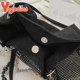 Rhinestone Bucket Bag Women Brands Shoulder Handbag Underarm Bag