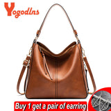 Vintage Soft Leather Hobos Crossbody Bag Large Capacity
