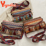 National Style Tassel Shoulder Bag Envelope Handbag Portable Totes