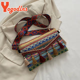 National Style Tassel Shoulder Bag Envelope Handbag Portable Totes