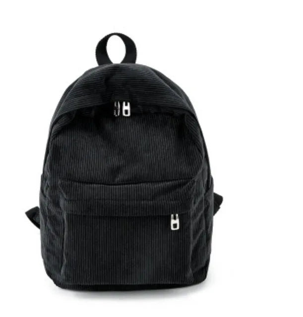 Corduroy Women Backpack Female Travel Bag Double Backpack