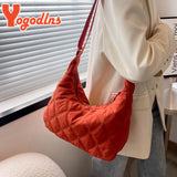 Quilted Nylon Women's Shoulder Bag Large Capacity Crossbody Bag