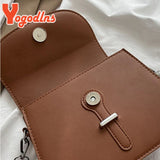 Retro Saddle Shoulder Bag PU Leather Crossbody Bag