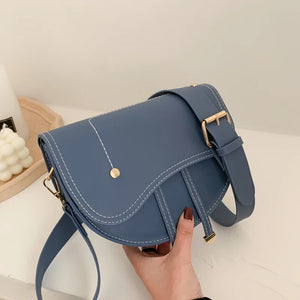 Yogodlns Retro Saddle Shoulder Bag Female Crossbody Bag