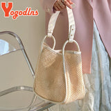 Women's Straw Shoulder Bag Large Capacity Travel Beach Tote