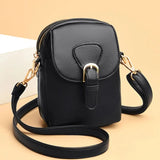 Women's PU Leather Crossbody Shoulder Bag Multi-layer Handbag Purse