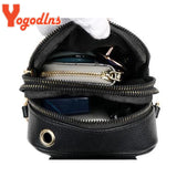Women's PU Leather Crossbody Shoulder Bag Multi-layer Handbag Purse