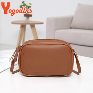 Solid Shoulder Bag Female PU Leather Messenger Bag Crossbody Bag Small Square