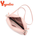 Solid Shoulder Bag Female PU Leather Messenger Bag Crossbody Bag Small Square